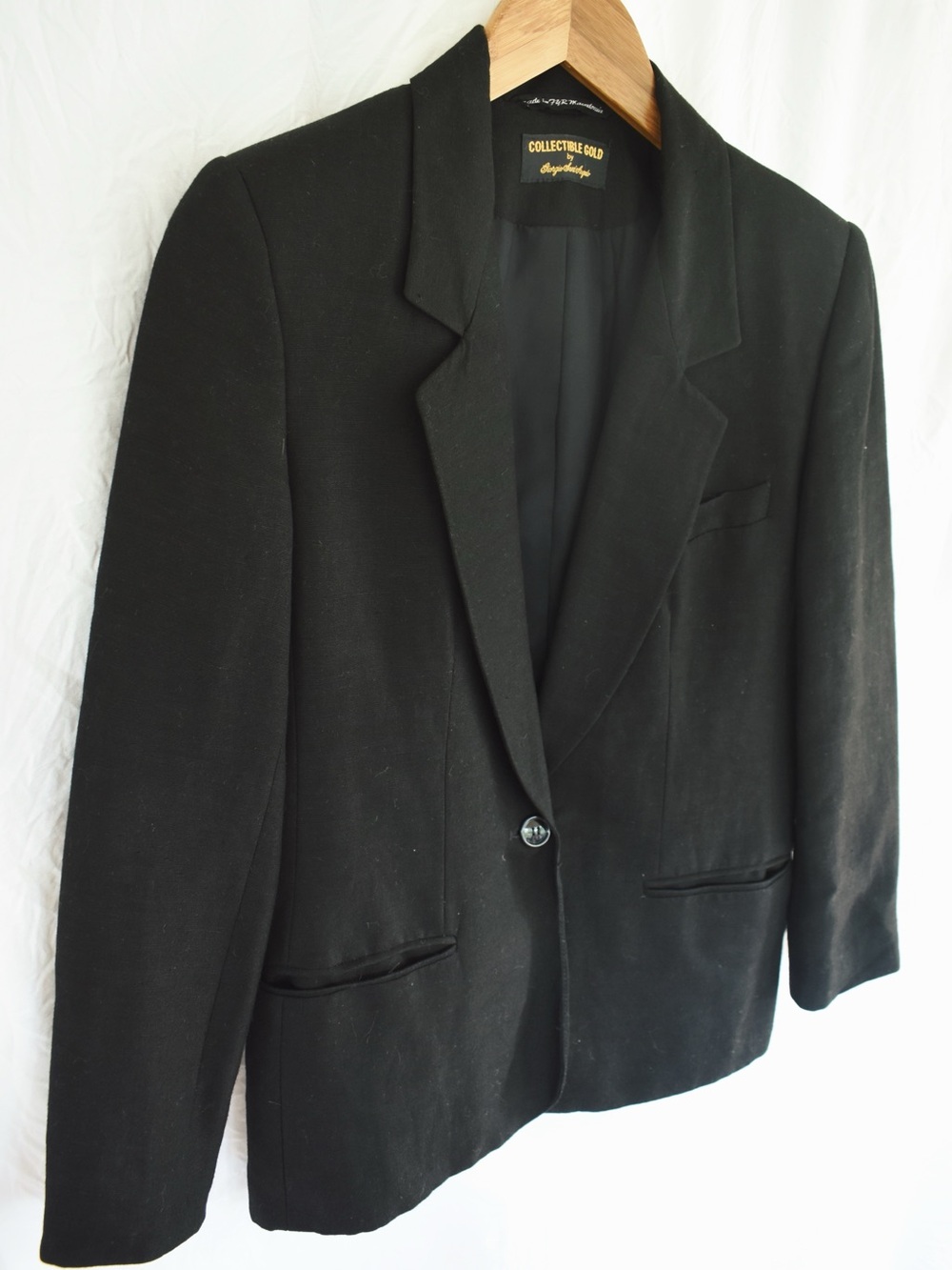 Vintage Women's Black Single-Button Blazer